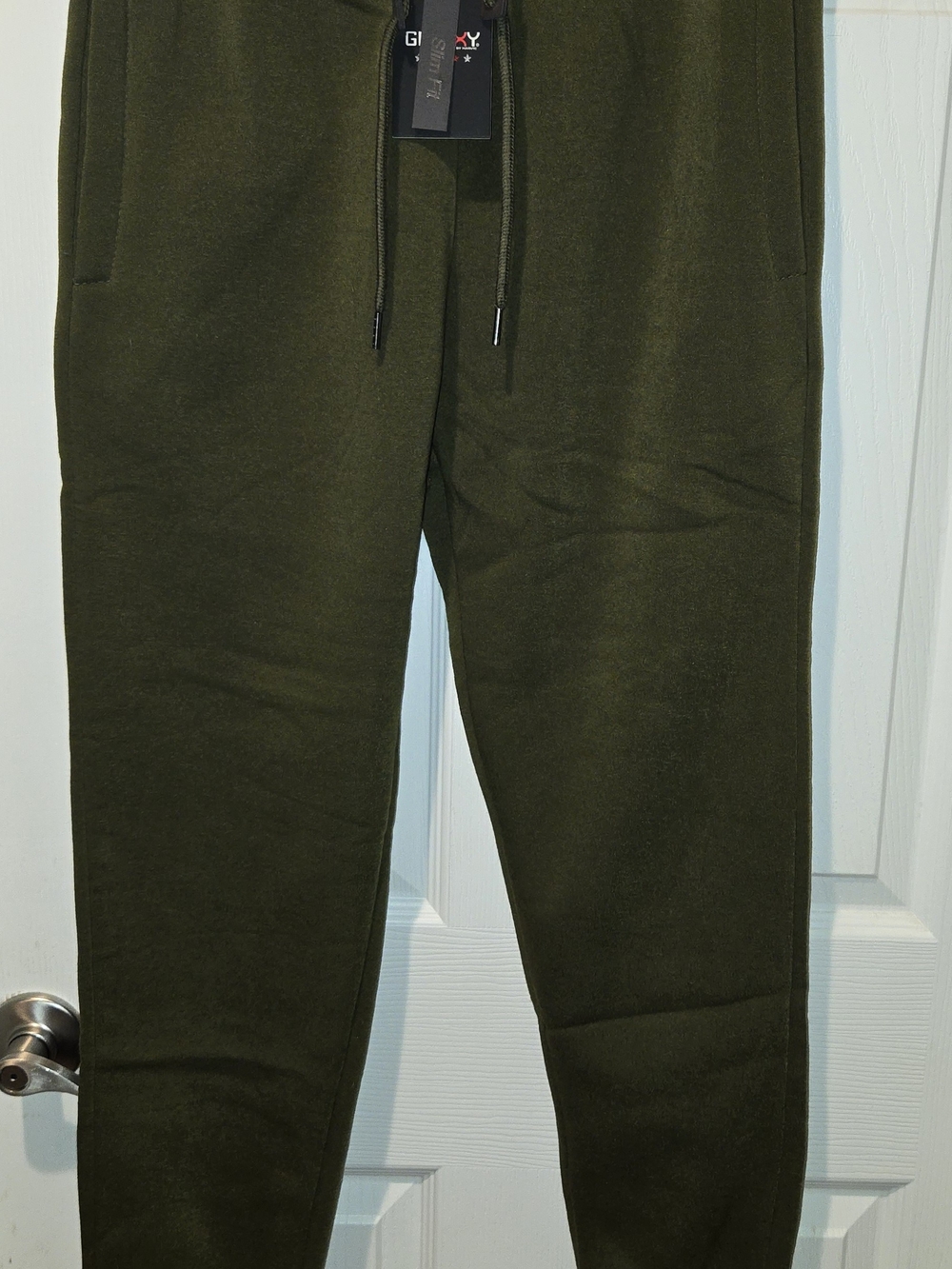 Galaxy By Harvic Olive Men's Slim Jogger Sweatpants